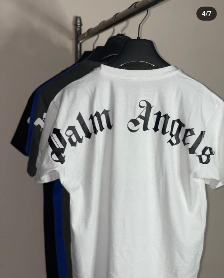 New Palm Angels Printed T shirt For Men Half Sleeves Round Neck High Quality and Smart Fit Trendy T shirt