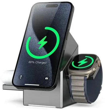 3-in-1 Portable Desktop Wireless Charger Station