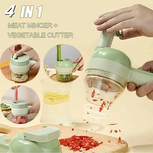 4 IN 1 HANDHELD ELECTRIC VEGETABLE CUTTER