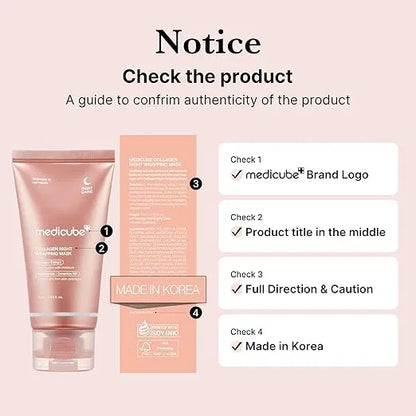 SS Medicube Collagen Overnight Wrapping Peel Off Facial Mask Pack of 2
