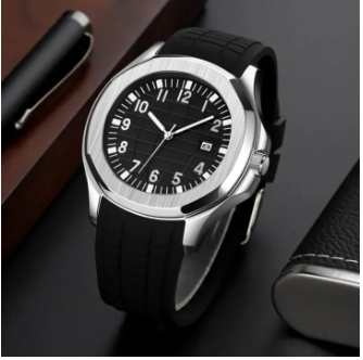 Watch For Mens Nautilus Design Rubber Strap